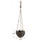 Hello Honey® 6" Multicolor Hanging Stoneware Cactus Shaped Planter with Rope